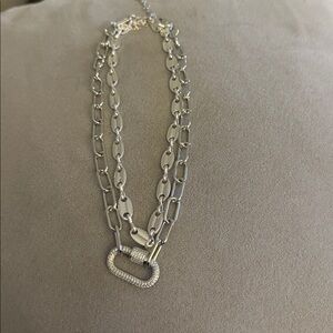 Park Lane Silver Double Chain Necklace